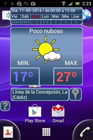Android application Simple Weather Spain screenshort