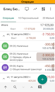 Блиц Бюджет: финансовый учет Screenshot