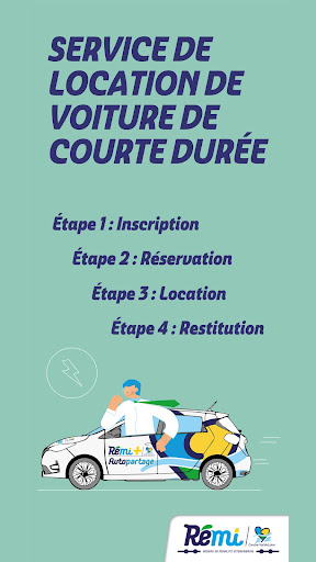 Android application Remi+ Autopartage screenshort