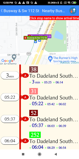 Miami MDT Bus Tracker