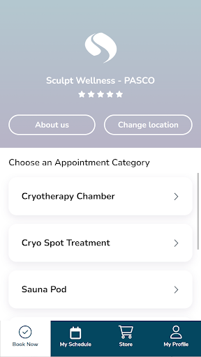 Android application Sculpt Wellness screenshort