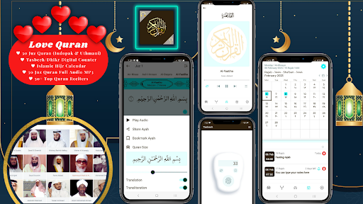 Android application Love Quran - Full Audio 30 Juz screenshort