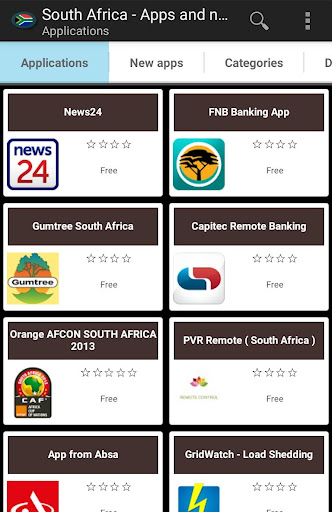 Android application South African apps screenshort