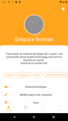 Android application CV Player One screenshort