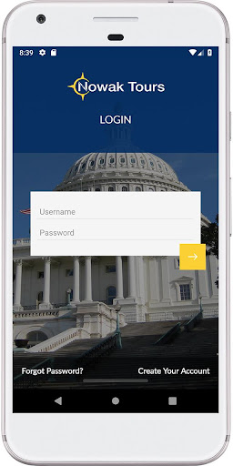Android application Nowak Tours screenshort