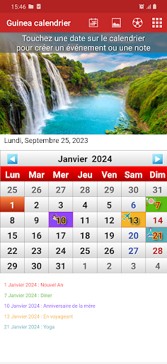 Android application Guinea Calendrier 2024 screenshort