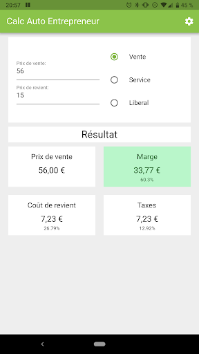 Auto entrepreneur Calc