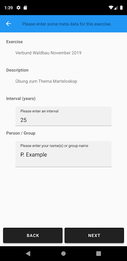 Android application Marteloskop screenshort