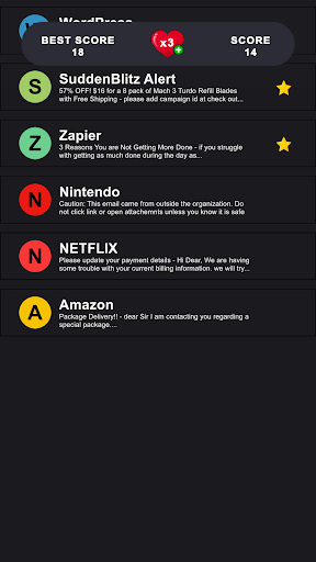 Android application Spam Runner screenshort