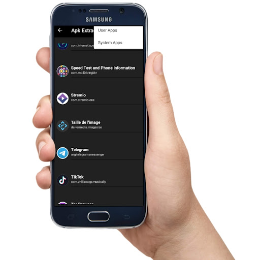 Android application apk extractor screenshort
