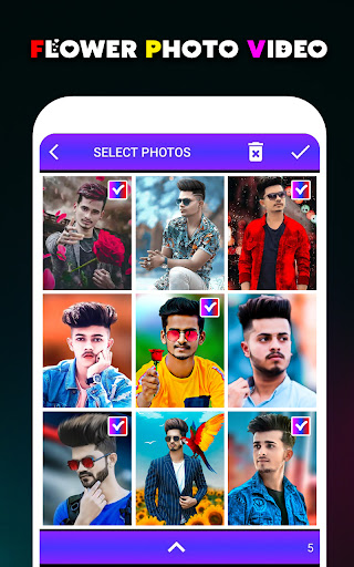 Flower photo video maker songs Screen 2