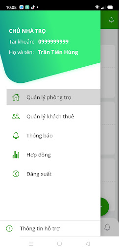 Android application Quản lý nhà trọ - BG screenshort