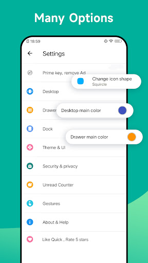 Quick Launcher for Android 15 - Personalization - apps