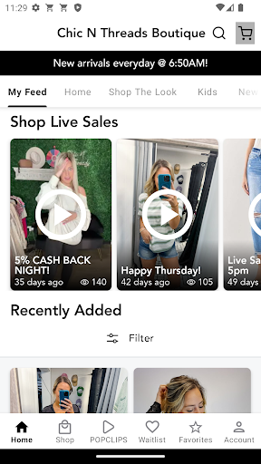 Android application Chic N Threads Boutique screenshort