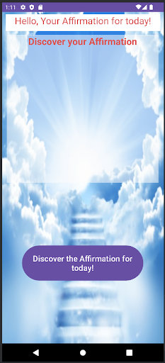Android application Affirmations for today screenshort