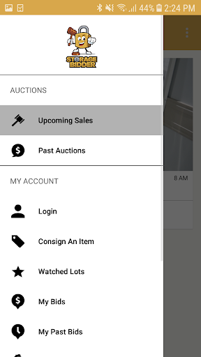 Android application Storage Bidder screenshort
