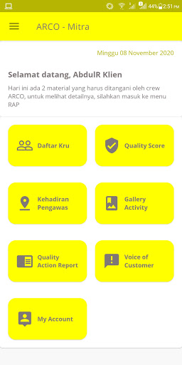 Android application ARCO - Mitra screenshort