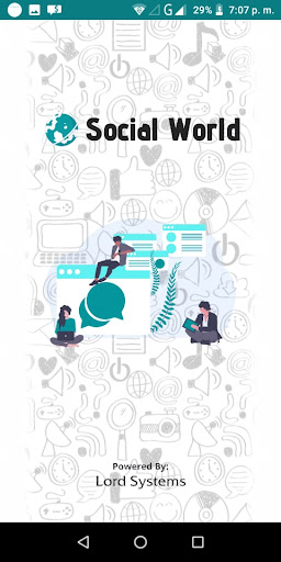 Android application Social World: The Free Network screenshort
