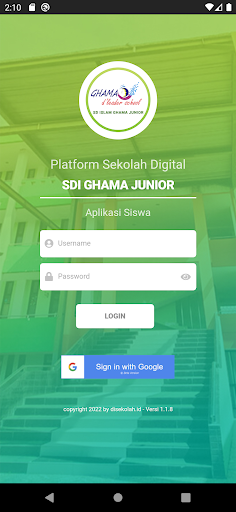 Android application SDI GHAMA JUNIOR screenshort