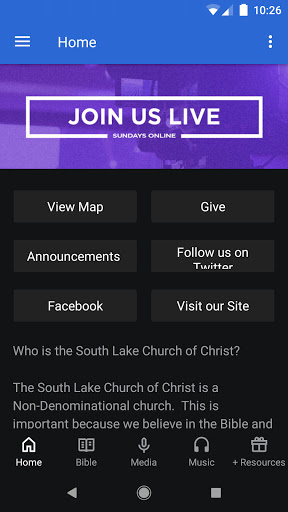 Android application South Lake Church of Christ screenshort