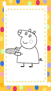 Peppa Pig colorir, jogo