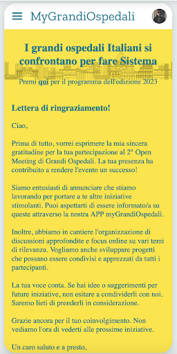 Android application MyGrandiOspedali screenshort