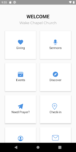 Android application Wake Chapel Church screenshort