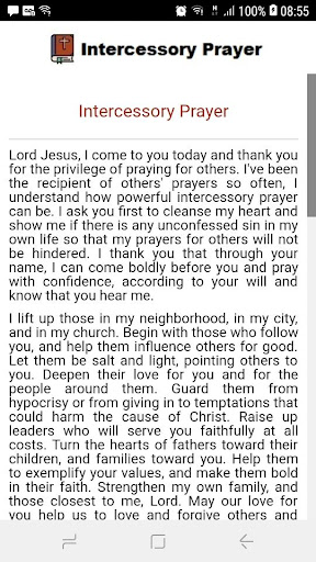 Android application Intercessory Prayer screenshort