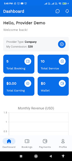 Screenshot of All Services Providers