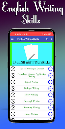 Android application English Writing Skills screenshort