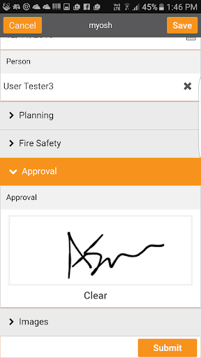 myosh Safety Software Screen 3