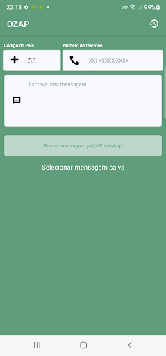 Android application Ozap - Zap sem Contato screenshort