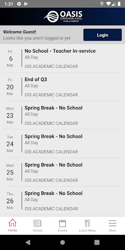 Android application My Oasis International School screenshort