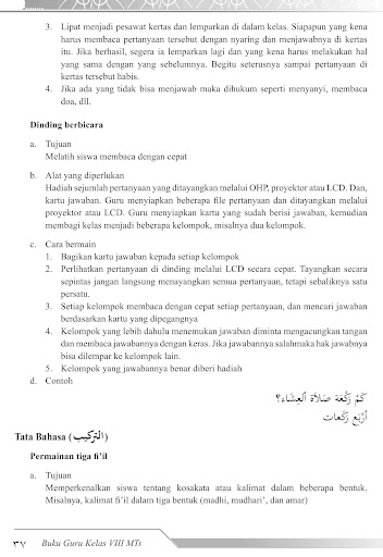 Buku Guru Kelas 8 Bahasa Arab