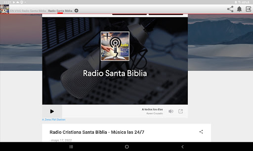 Android application Radio Santa Biblia - En linea screenshort