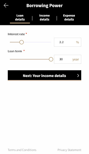 Mortgage Express - Calculators Screen 2