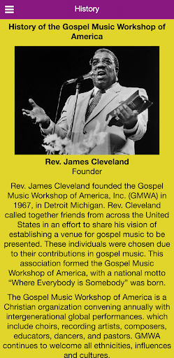 Gospel Music Workshop of Am. Screen 3