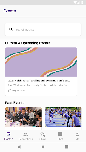 UW-Whitewater Events Screen 2