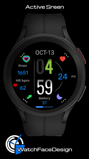 WaTchG018: Digital watch face Screen 3