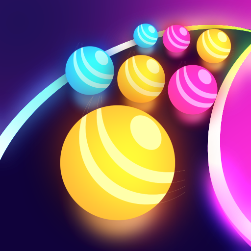 Curvy Color Balls Gamepad  Icon