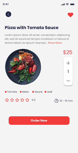 Flutter Food Shop UI Kit Screen 2
