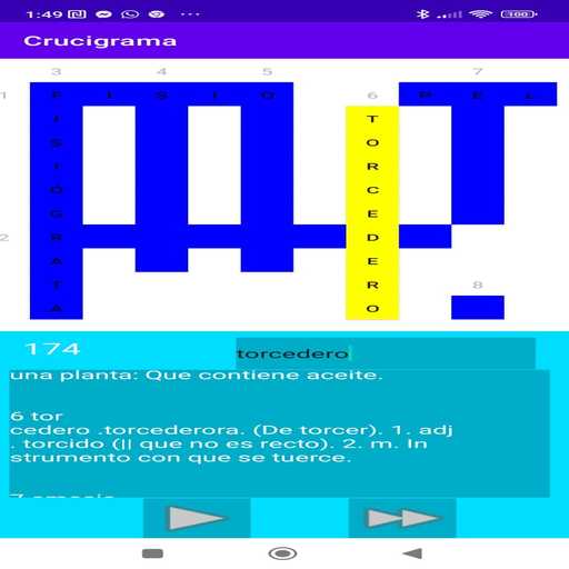 Android application Crucigrama screenshort