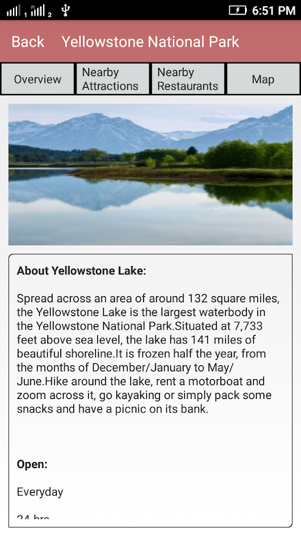 Yellowstone National Park Screen 1