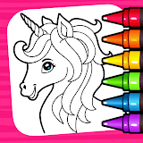 Unicorn Coloring Book & Baby Games for Girls icon