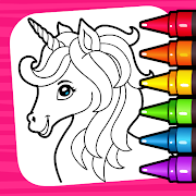 Unicorn Coloring Book & Baby Games for Girls  Icon