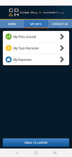 Cobb, Dill & Hammett Law App Screen 3