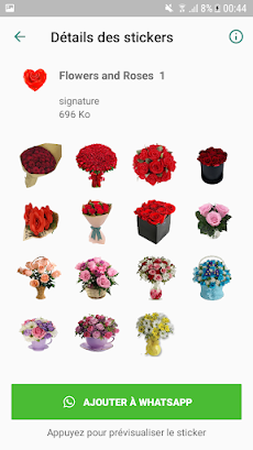 Flowers and Roses Stickers WASのおすすめ画像2