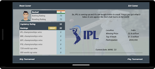 Click Cricket Screen 2