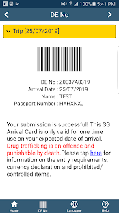 SG Arrival Card 1.2.12 Screenshots 3