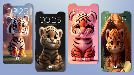 Cute Tiger Wallpaper Screen 2